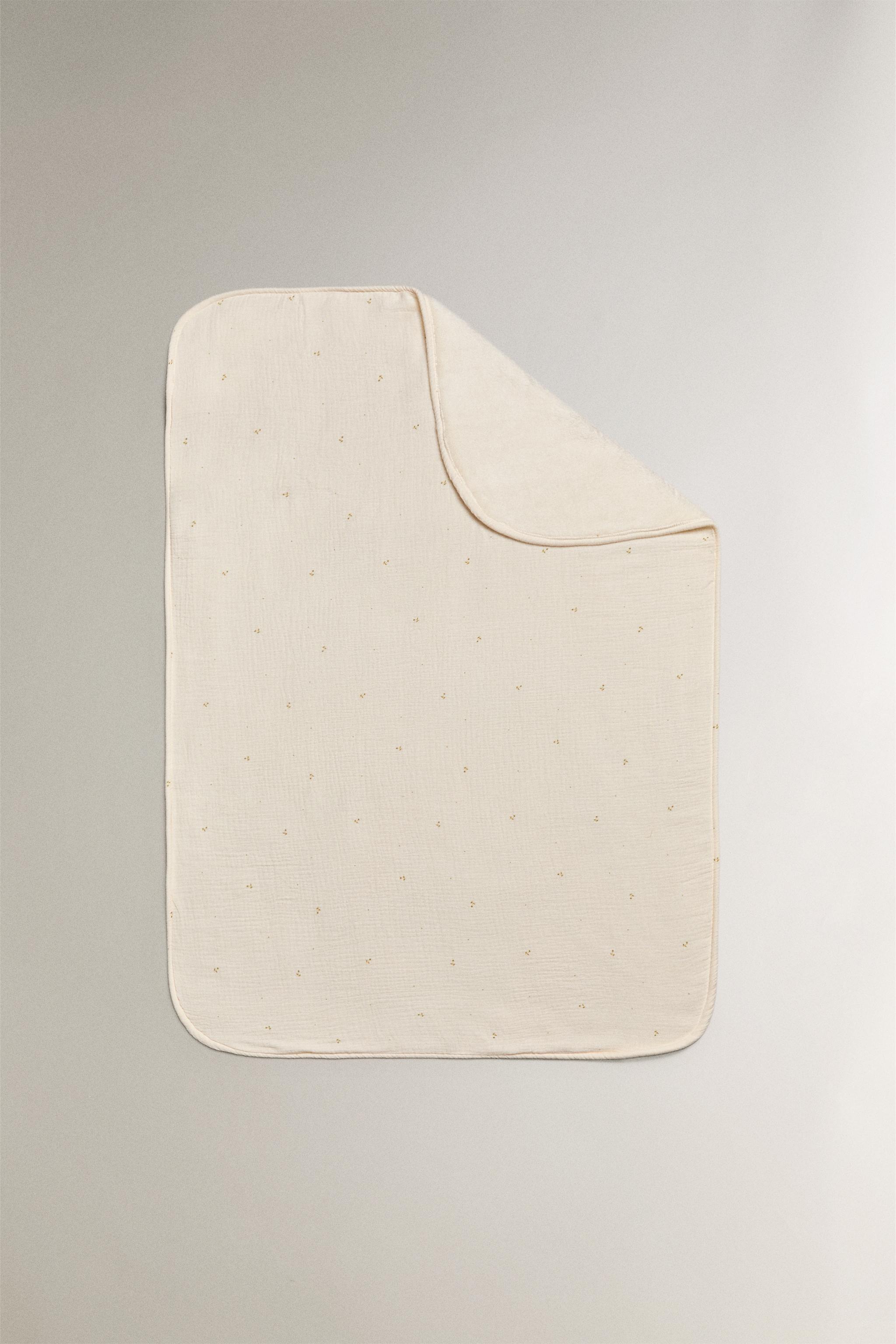 KIDS FLORAL FLEECE CHIFFON BLANKET